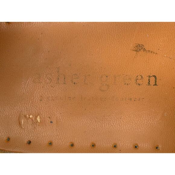 Asher Green Hand Made Brown Leather Tassel Slip On Dress Loafers 8.5 main image 9